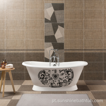 66 &#39;&#39; de porcelana de porcelana Bathtub com pedestal